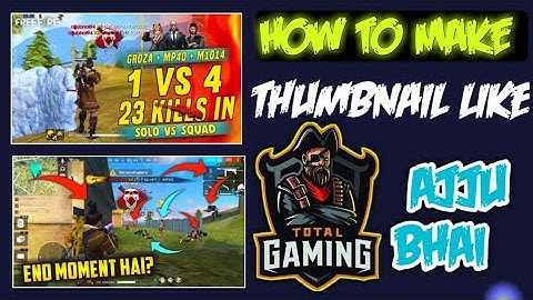 🔥How To Make Thumbnail Like Total Gaming II Total gaming ajju bhai ka jaisa thumbnail kaise Banaye❓️