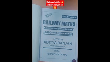 Railway Maths 🔥 Aditya Ranjan Sir 🔥🥰 books | Railway Maths book review #rrbjenotification