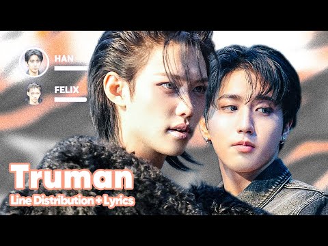 Stray Kids Truman HAN Felix Line Distribution Lyrics Karaoke PATREON REQUESTED 