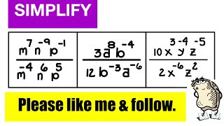 Quotient rule with negative exponents: problem type 2￼