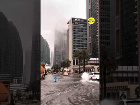 Dubai Rain Flood 😱 #unknownfact5