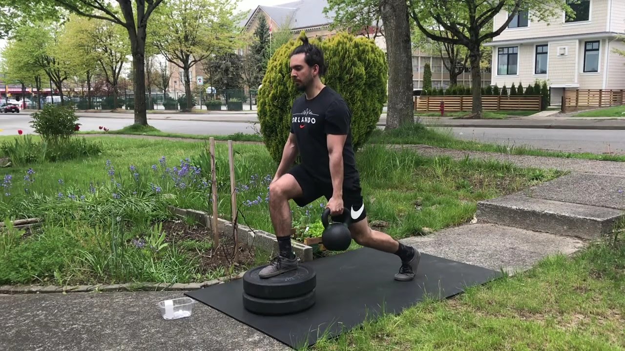 Kettlebell Suitcase Front Foot Elevated Split Squat - YouTube