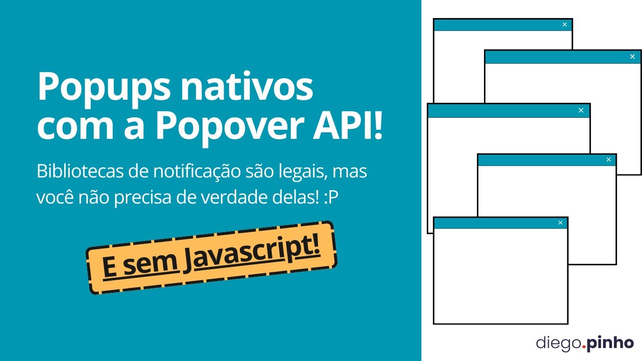 Popups nativos com a Popover API [HTML/CSS] - YouTube