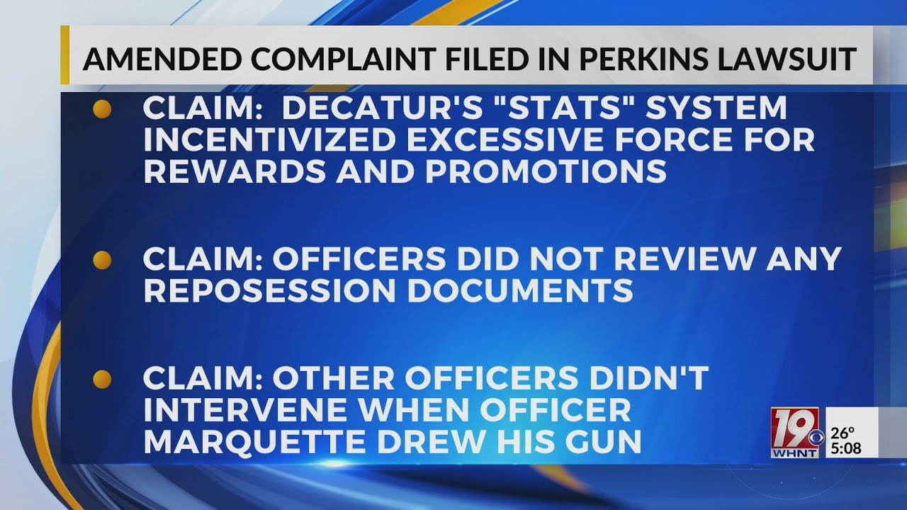 Amended Complaint Filed In Perkins Lawsuit | Feb. 20, 2025 | News 19 at ...