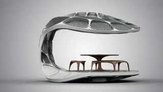 Architects Zaha Hadid and Patrik Schumacher have designed a dining pavilion shaped like an open clam shell. Read the full story 