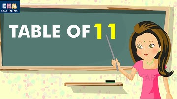 Learn Multiplication Table Of Eleven - 11 x 1 = 11 | 11 Times Tables | ehm learning