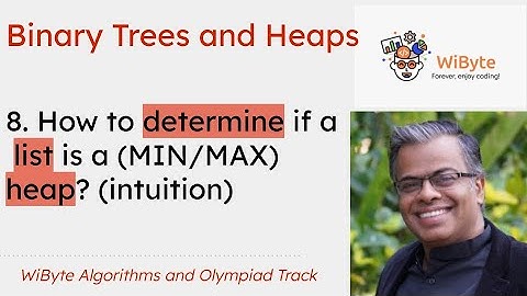 8. Binary Trees and Heaps: Determining if a list is a heap or not. (Intuition)