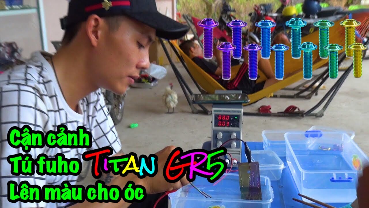 titan gel giá bao nhiêu New 2022 cận cảnh quá trình tú fuho lên màu cho óc titan GR5 tại nhà NTN