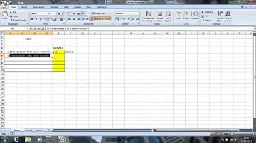 How to make a quiz on Excel 2007