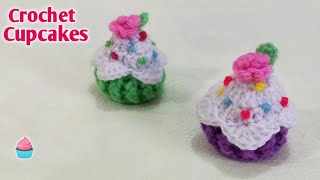 How To Crochet Cupcakes / क्रोशिया से बुनये कपकेक / Hindi