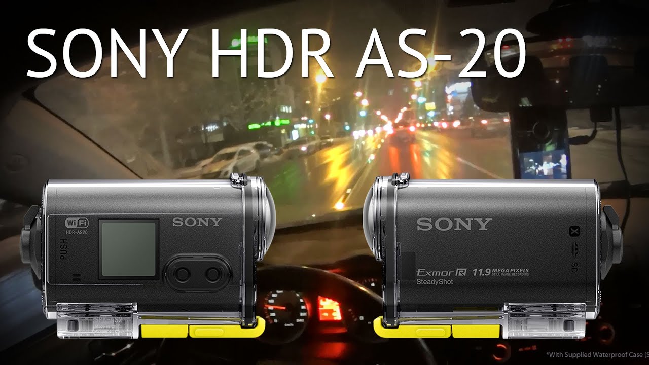 Ночной тест Action камеры Sony HDR AS-20 - YouTube