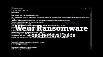 Remove Weui Virus - Tutorial