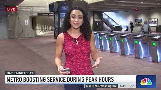 Metro begins boosting service during peak hours | NBC4 Washington