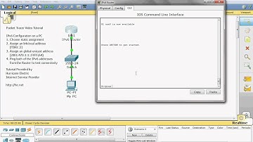 Packet Tracer Tutorial: PC - static IPv6 address assignment