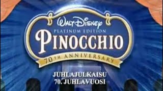 Pinocchio Juhlajulkaisu (Pinocchio 70th Anniversary Edition) Disney DVD BluRay Promo (Finnish/Suomi)