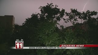 Storm damage and trees down in Fargo