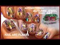 Autumn Trends Nail Design - Autumn jewels Using Chameleon Flakes -  Glitter Planet 🍂 🍁