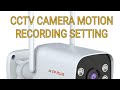 how to motion recording setting for DVR