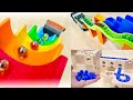 マーブルランレース ASMR ☆ HABAスロープ&ボーネルンド&CUBORO,ダンプトラック,マーブル動画を連続再生【Marble Run Race ASMR】