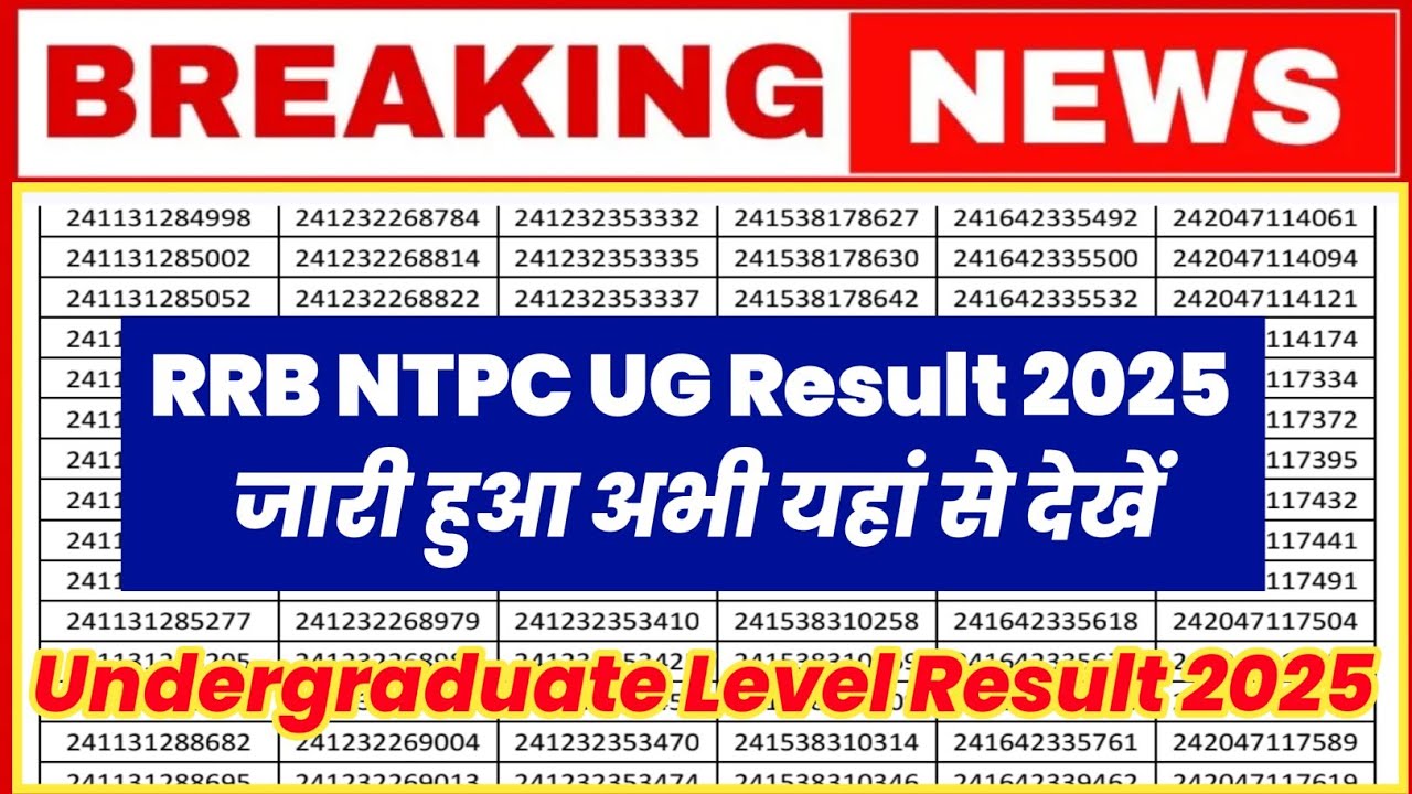 Finally RRB NTPC UG Result 2025 || RRB NTPC UG Result 2025 Kaise Dheke ? RRB NTPC UG Score Card 2025