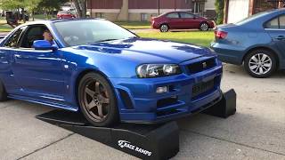 Oil Change on the Nissan R34 GTR V-Spec - YouTube