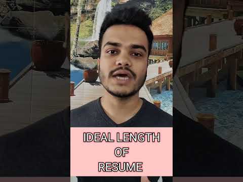 What is the Ideal Resume Length? #shorts