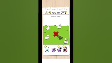 Brain Test level 388 Walkthrough Solution save my sheep