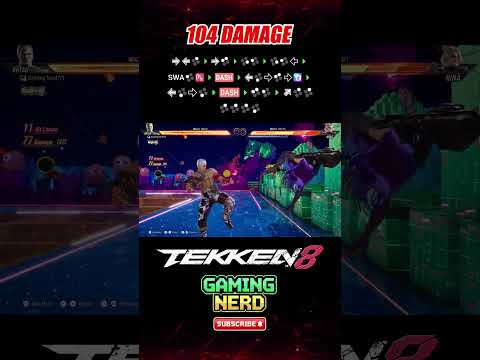 104 DAMAGE | Bryan Fury Combo Tekken 8 Season 2 #tekken8 #shorts #youtubeshorts