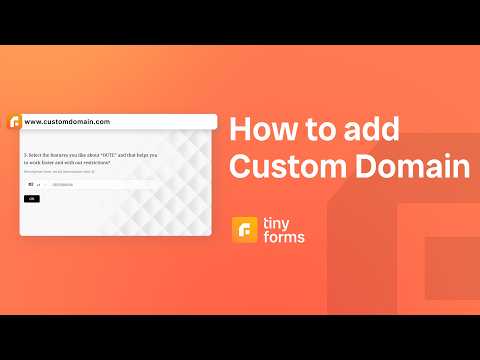 How to Add Custom Domain to Forms | TinyCommand Tutorial (Step-by-Step)