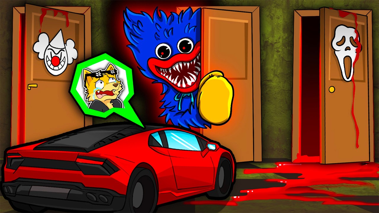 SOLO LO 0,001% SOPRAVVIVE A QUESTE 15 PORTE HORROR SU BEAMNG! NELL'ULTIMA C'ERA HUGGY WUGGY?!