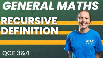 Recursive Definition | QCE General Maths 3&4