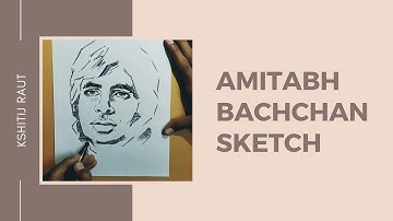 How to draw Amitabh Bachchan Step by Step | full sketch outline tutorial for beginners