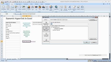 Dynamic Hyperlinks in Excel