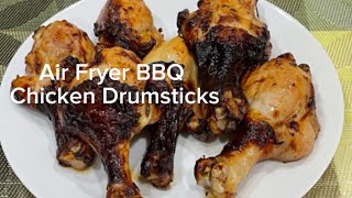 Air Fryer Honey Garlic BBQ Chicken Drumsticks/Quick and Easy BBQ chicken in 20 minutes