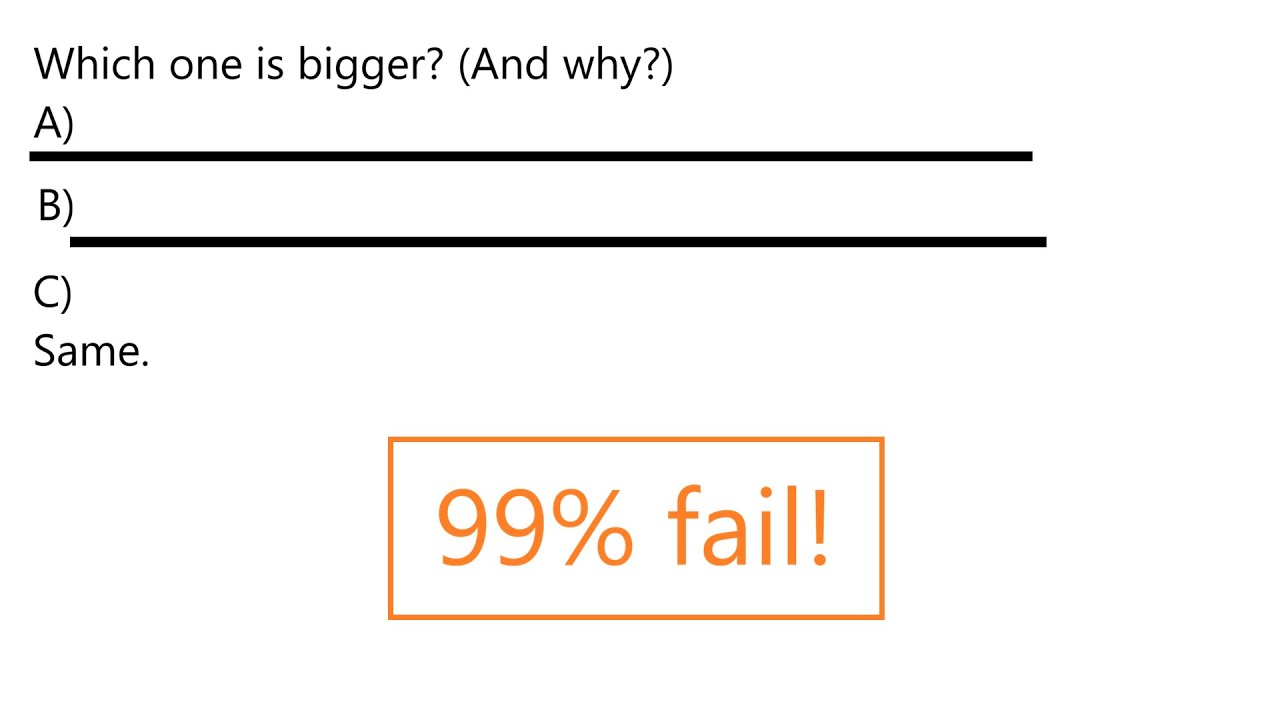 Which one is bigger? (99% fail)