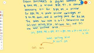 Math Apps: Total Purchase Price