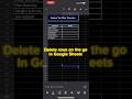 Delete Google Sheets Rows on iPhone 📱