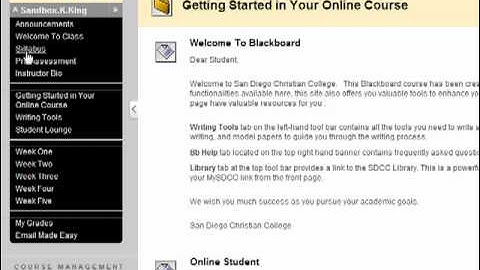 Blackboard 9.1 Sandbox Preview