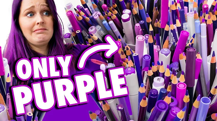 Coloring Using Only PURPLE Art Supplies!