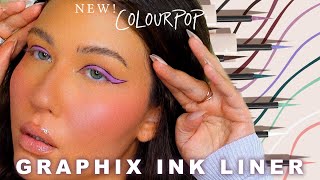 NEW! ColourPop GRAPHIX INK LINER | First Impressions &amp; SWATCHES of every shade!