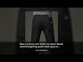 Men's autumn and winter hot jeans elastic small straight leg pants black gray micro elastic zip