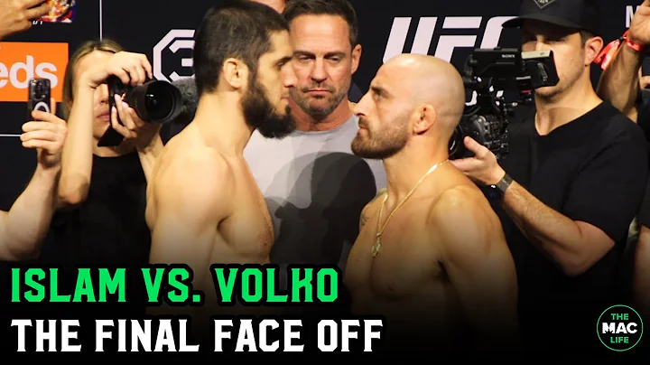 Alexander Volkanovski vs. Islam Makhachev Final Face Off
