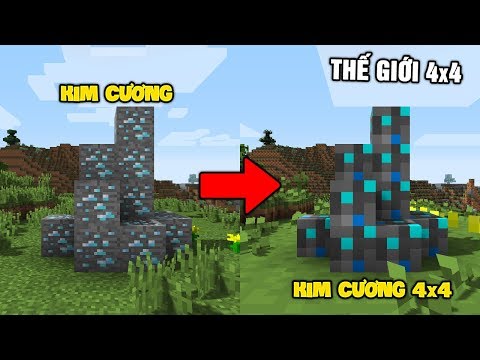 Video Minecraft NHƯNG SINH TỒN Ở THẾ GIỚI 4x4 !!! - youtube