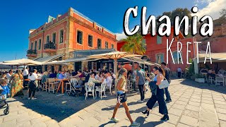 Chania Crete, unusual start of my walk! in 4k, Kreta Griechenland