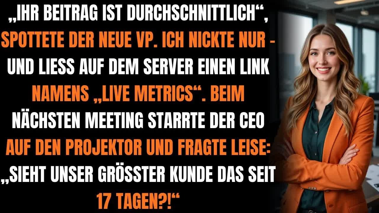 „Mein VP nannte mich ‚durchschnittlich‘ – 17 Tage später war ER gefeuert“