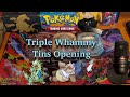 Pokemon TCG, Triple Whammy Tins Opening [Low Stimulation + Relaxing Music] 