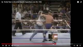 Roddy Piper vs Brooklyn Brawler SuperStars Jan 4th, 1992