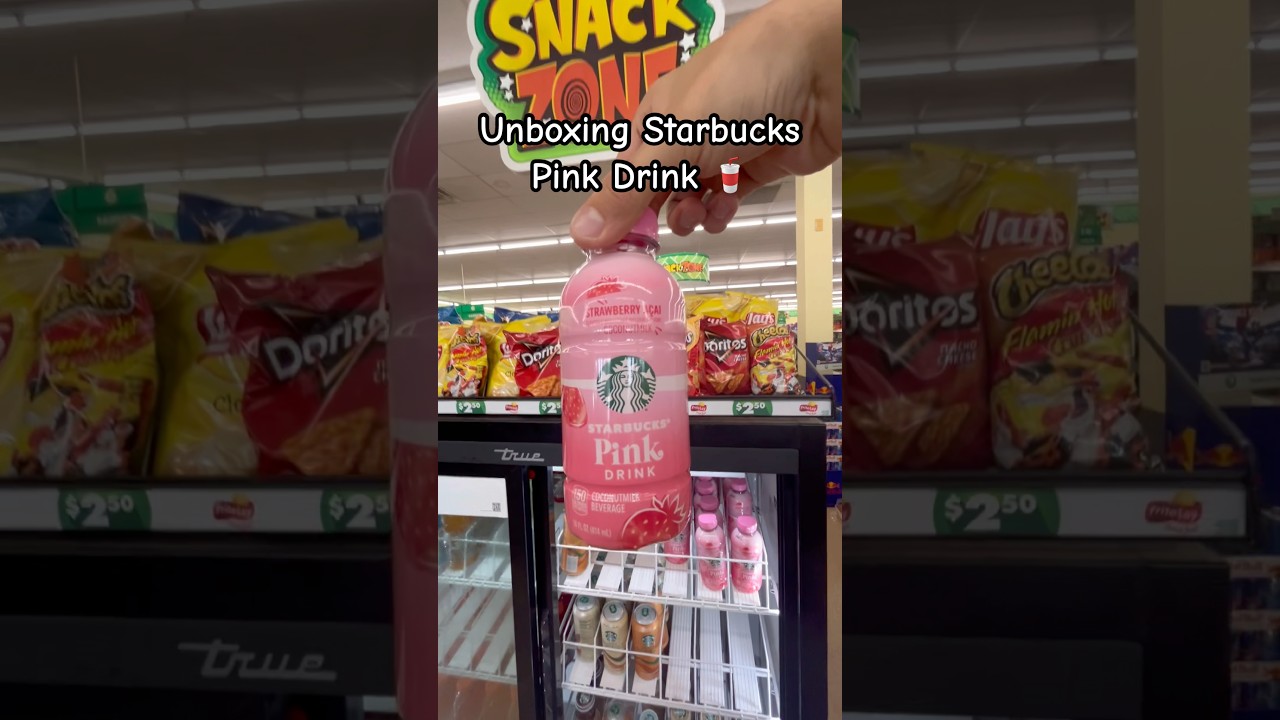 Распаковка розового напитка Starbucks 🥤