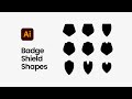 How to Make Badge Shield Shapes - Adobe Illustrator Tutorial