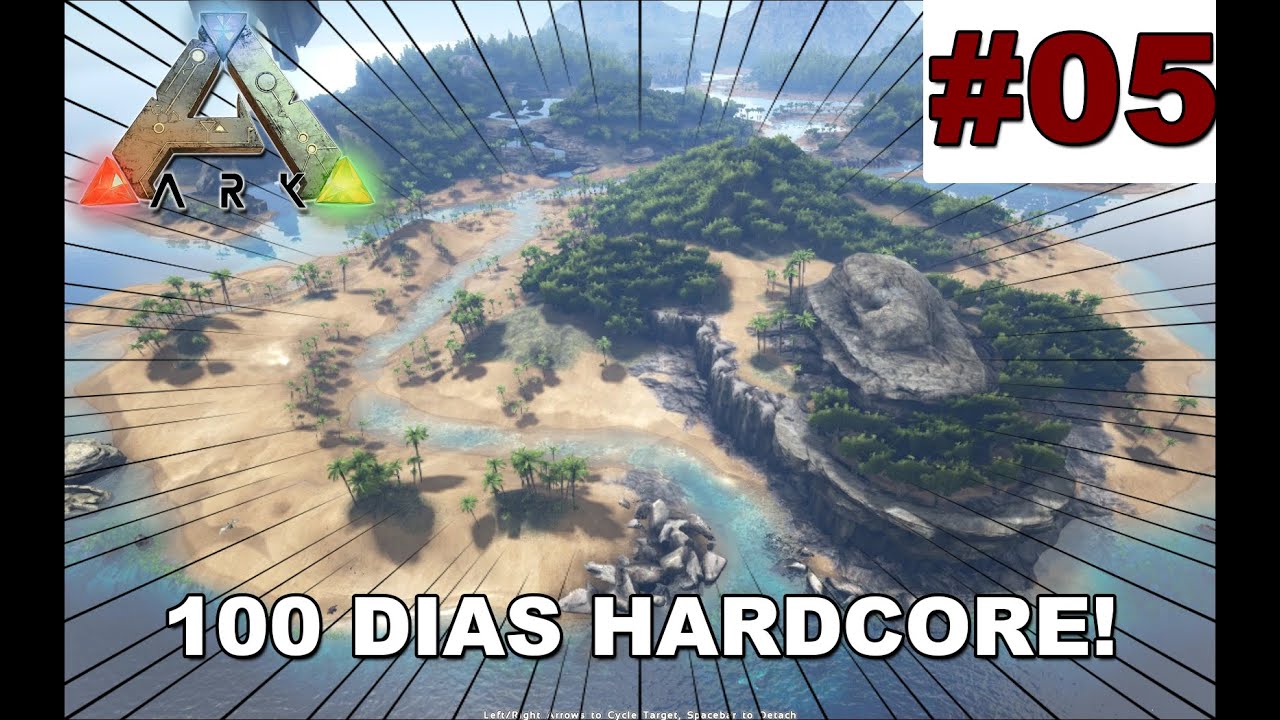 Dia 5 - Desafio 100 dias na Ilha Hardcore! | ARK: Survival Evolved |!discord / !pix / !redes